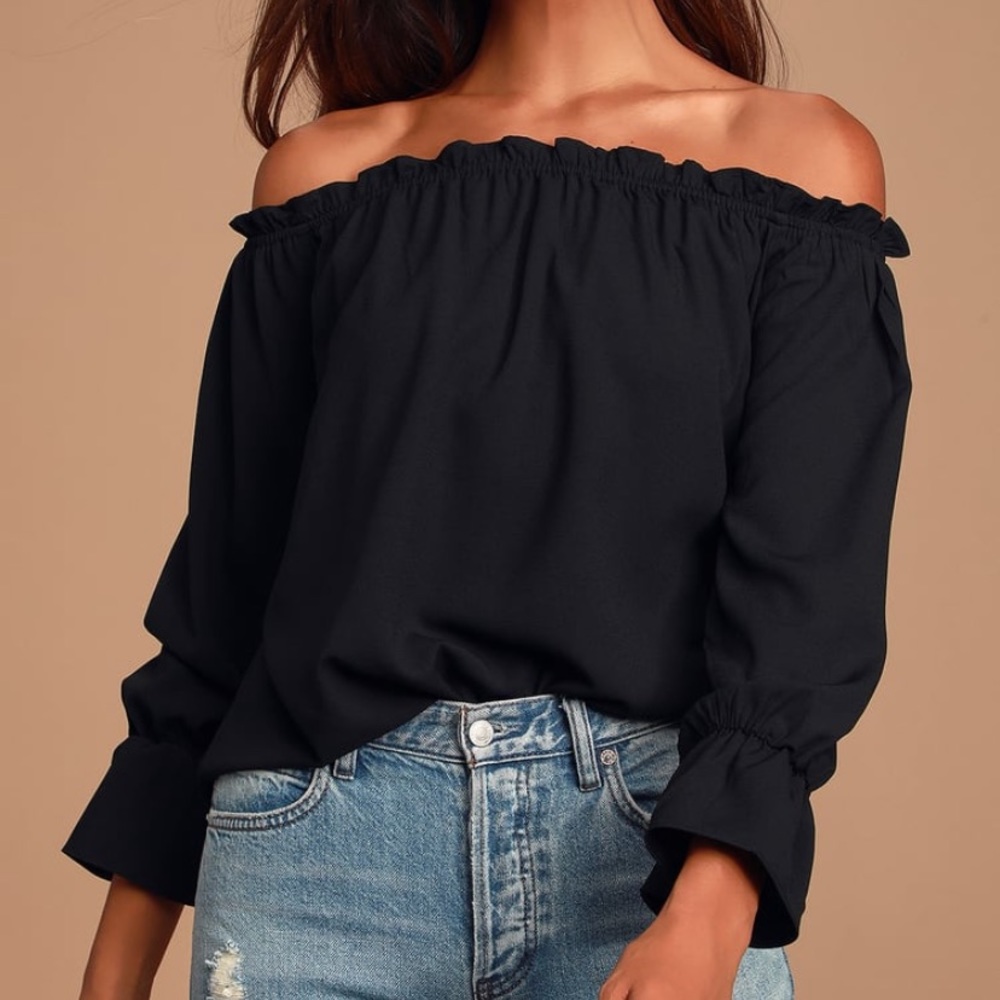 “All in Good Fun” Off-the-Shoulder Lulu’s Top